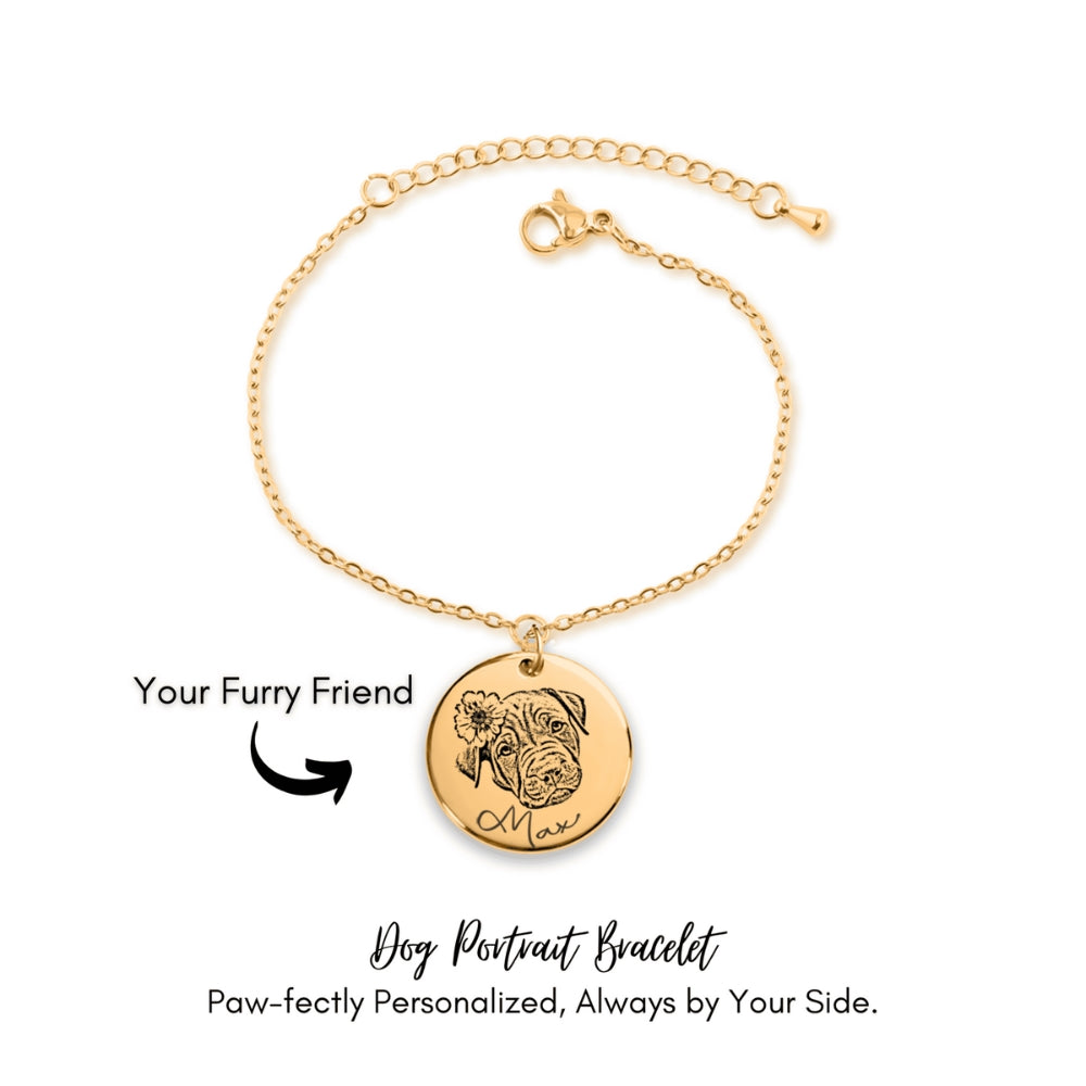 Bracciale con immagine cane