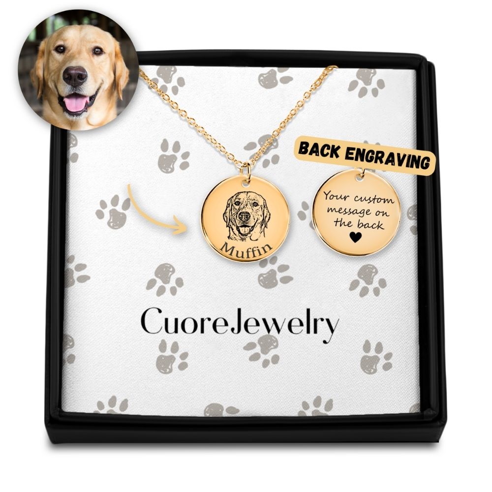 Collana con incisione cane