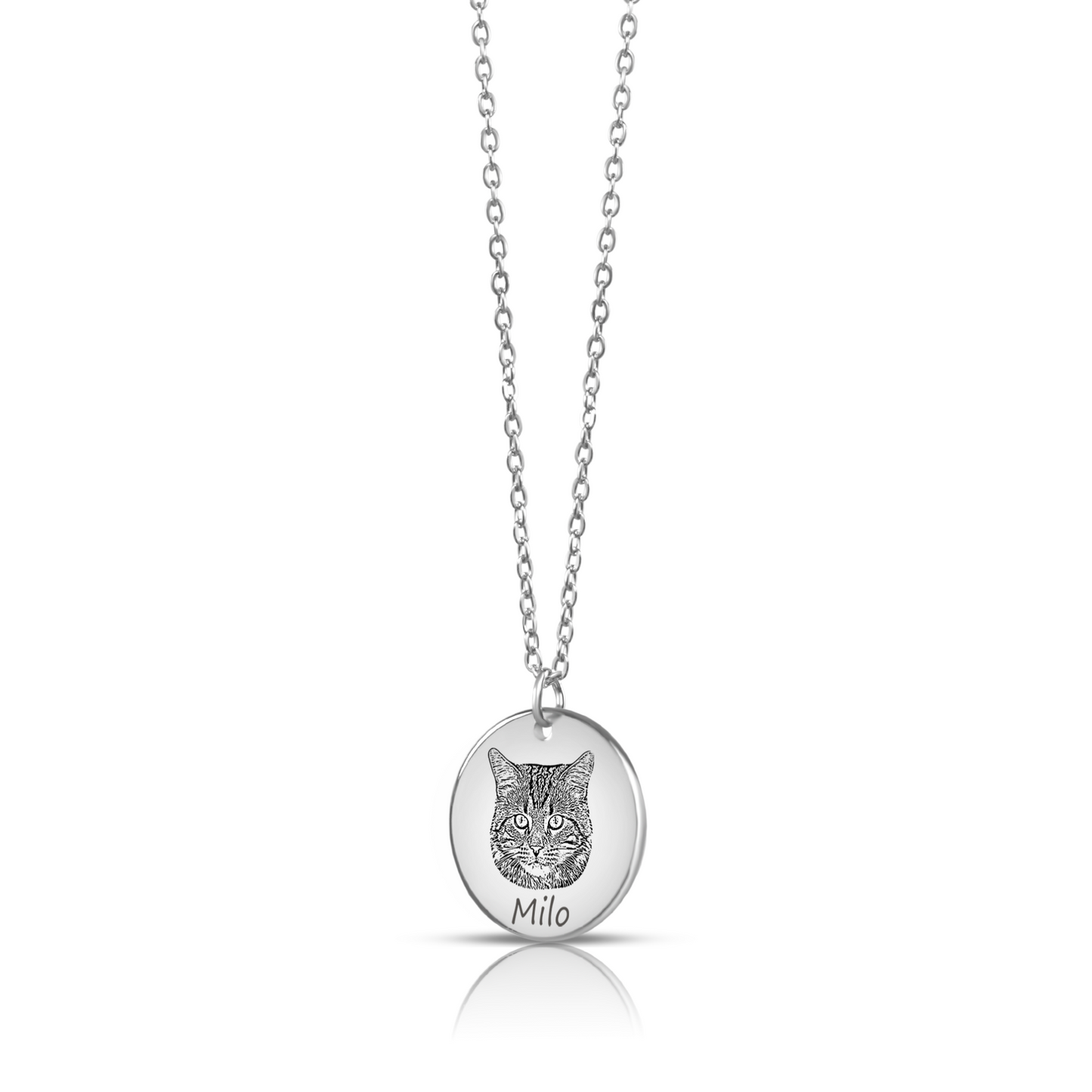 Collana incisione foto gatto