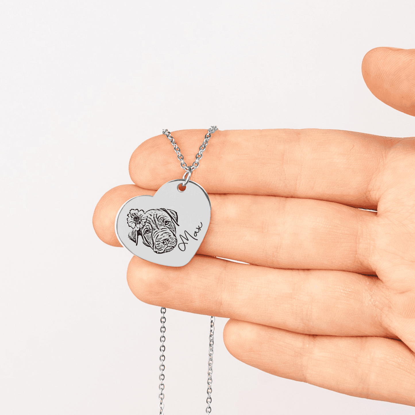 Collana cuore con cane
