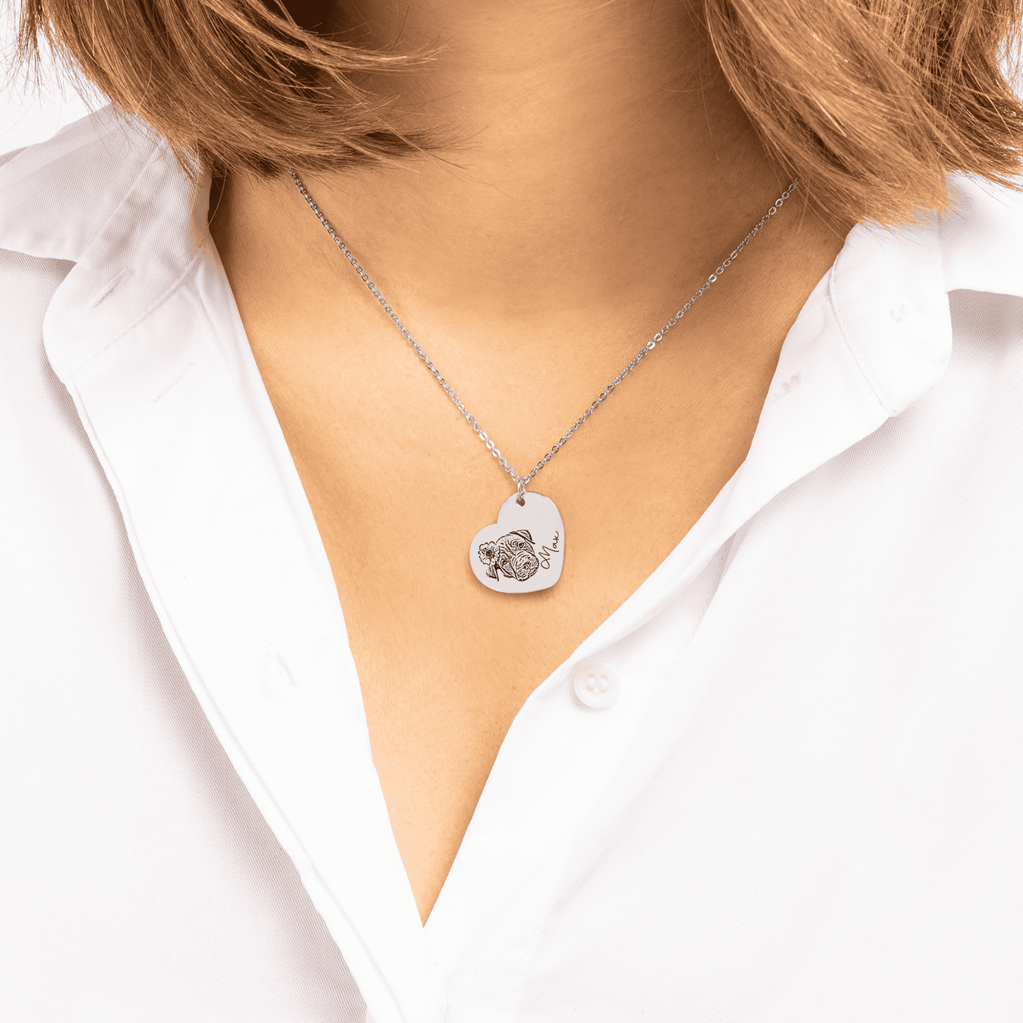 Collana cuore con cane