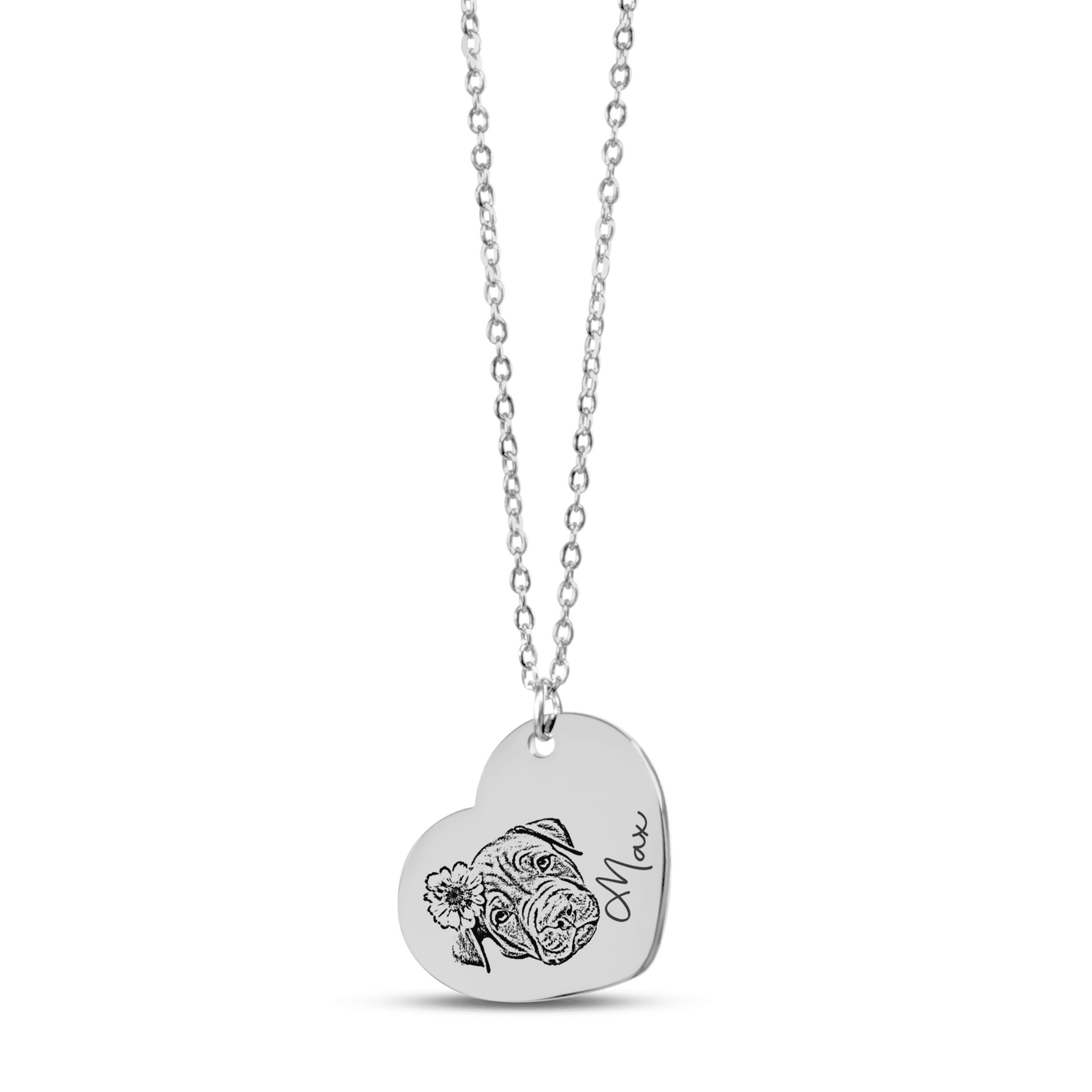 Collana cuore con cane