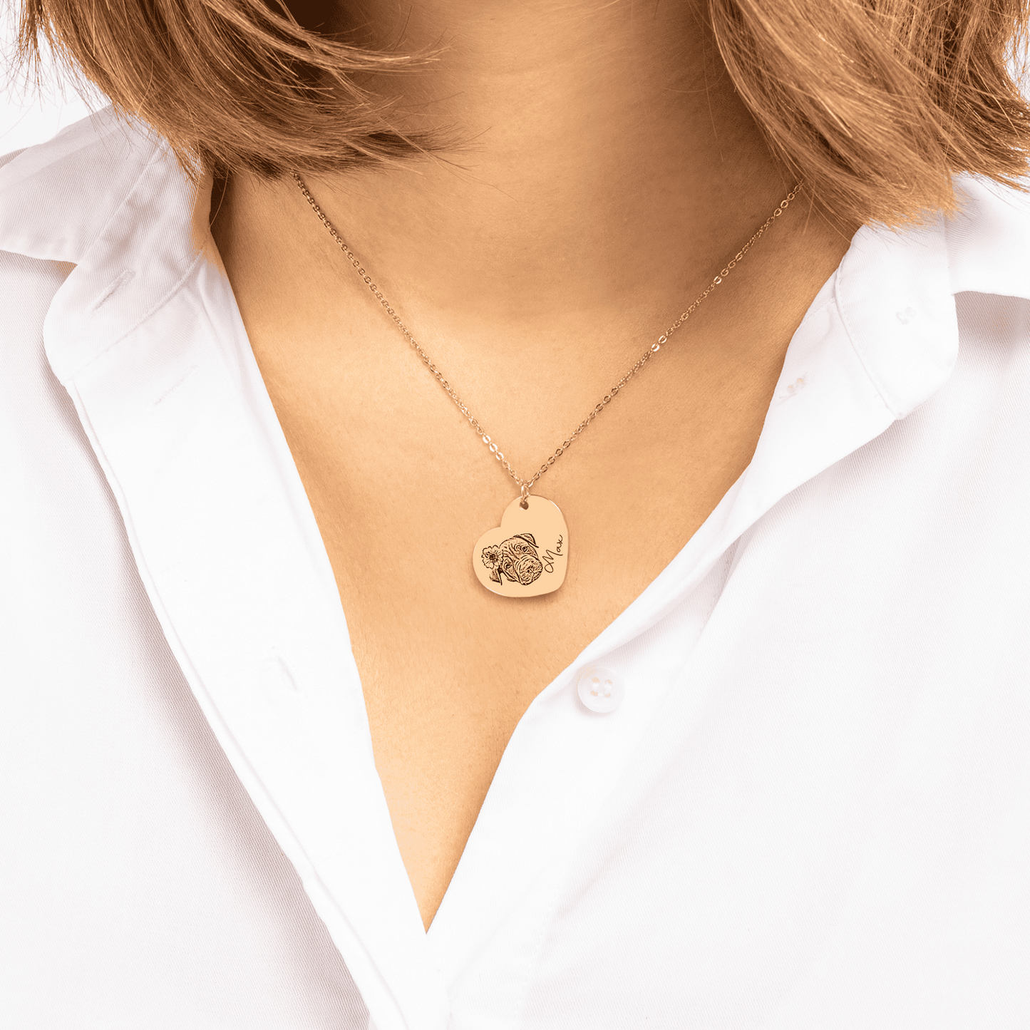 Collana cuore con cane