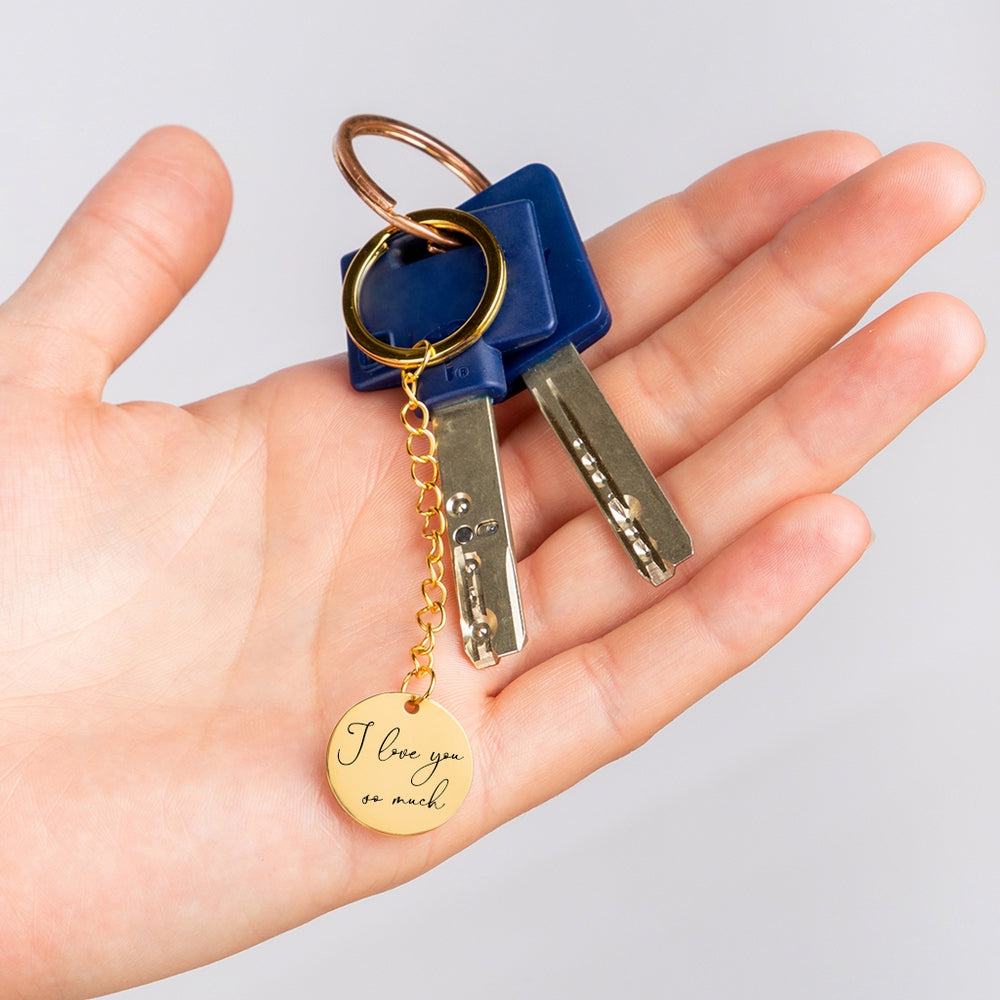 Handwritten Message Keychain