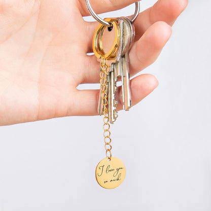 Handwritten Message Keychain