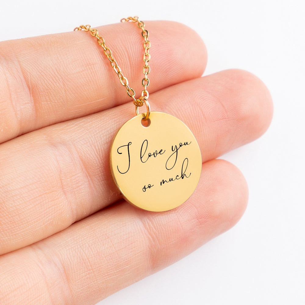 Handwritten Message Necklace